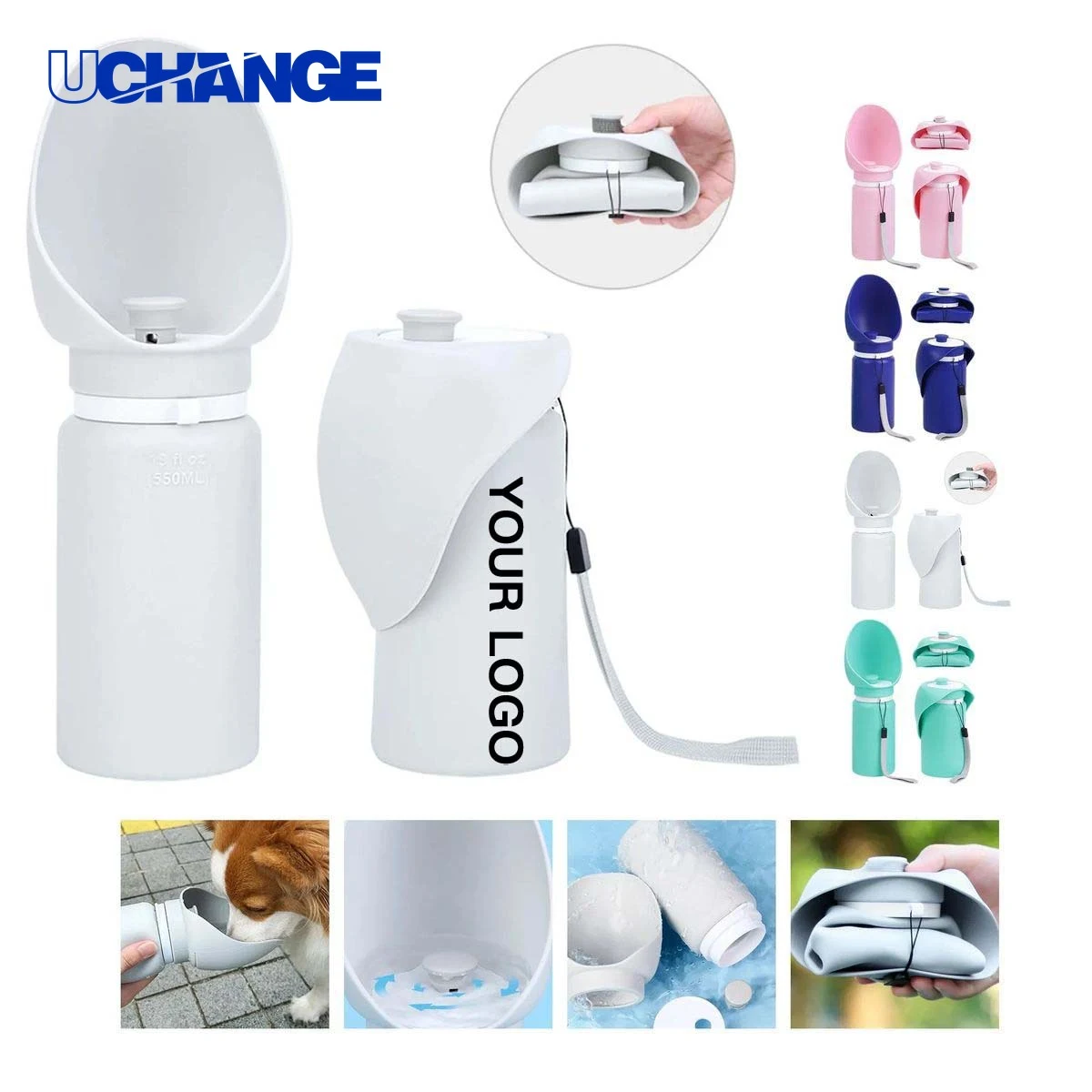 Dog Water Bottle Drinkware Leak Proof for Outdoor Travel 1
