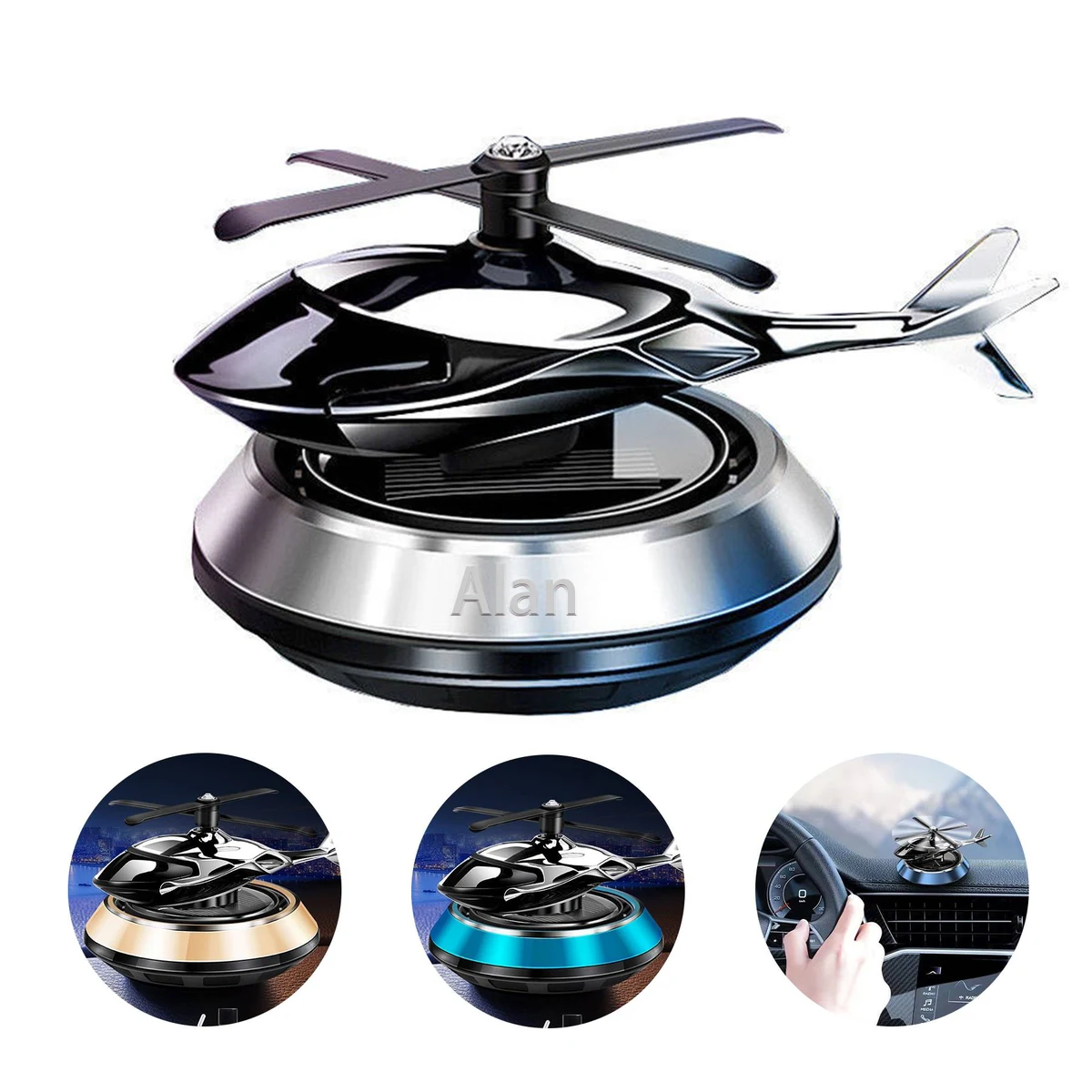 Car Aroma Diffuser Solar Airplane Ornament 1