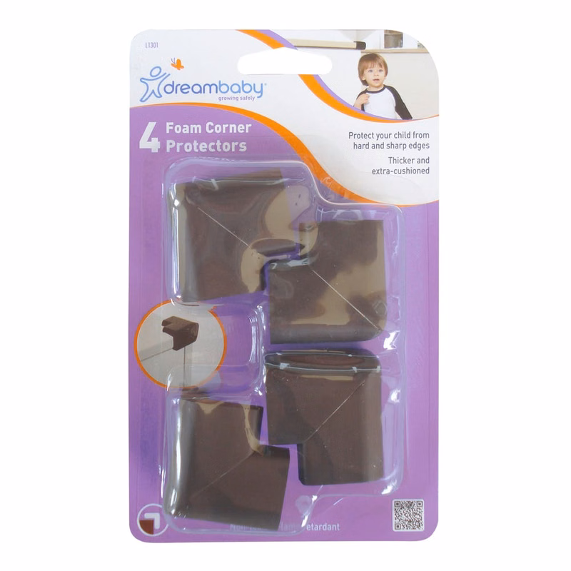 Foam Corner Cushions - Brown 4 pack