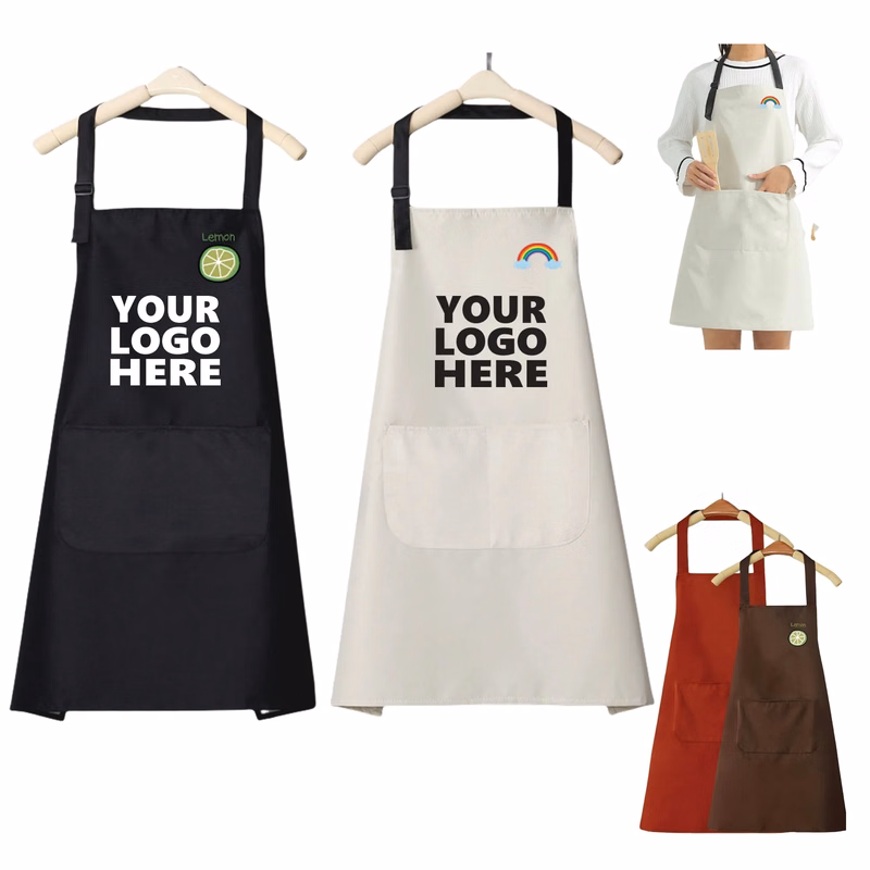Custom PVC Kitchen Apron With Pockets