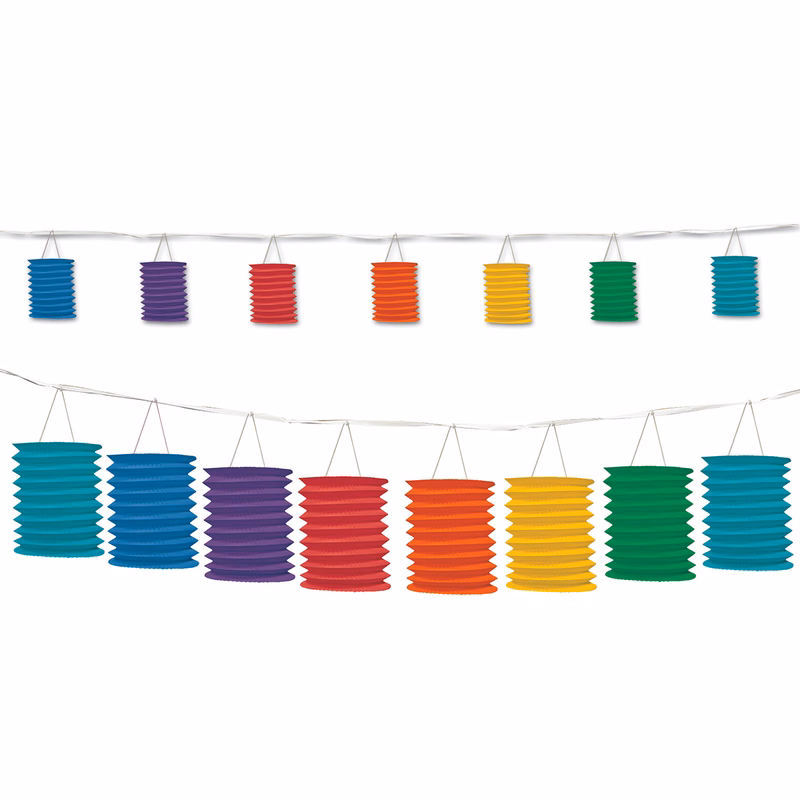 Rainbow Lantern Garland