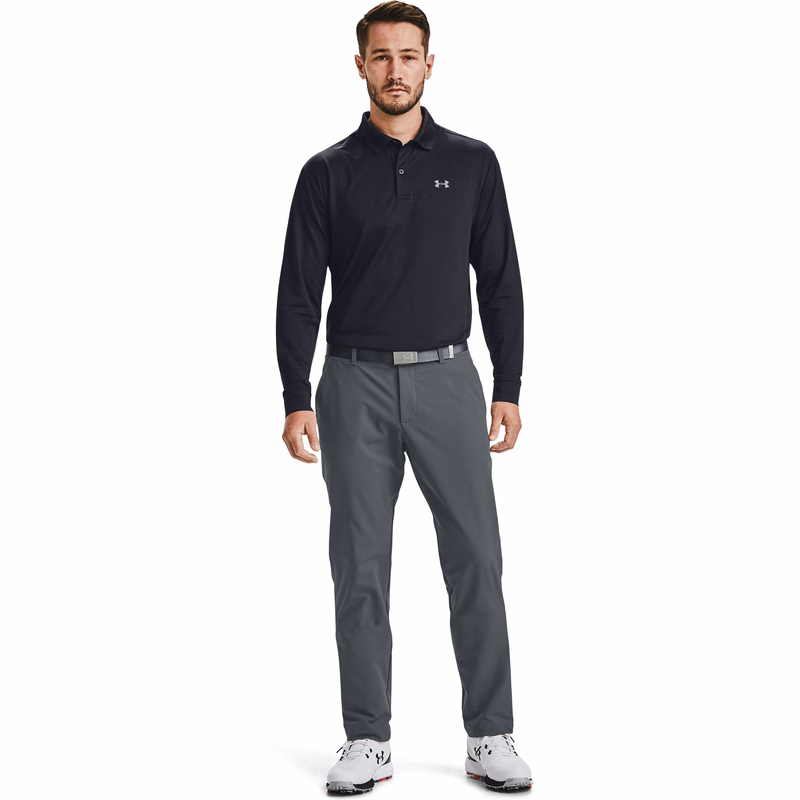 UA Performance Textured Men's Long Sleeve Polo