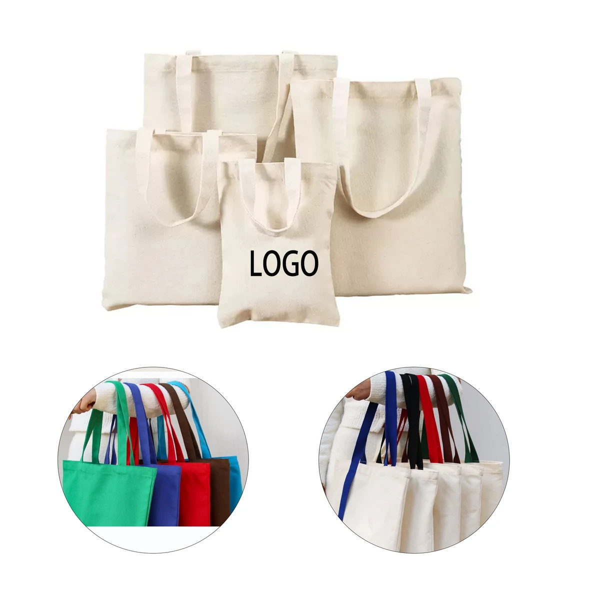 Eco-Friendly Shopping Canvas Bag MOQ 10pcs, custom tote bag with logo imprint 1