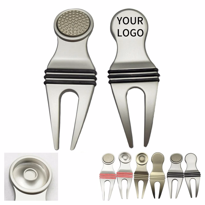 Alloy Golf Divot Repair Tool with Grip