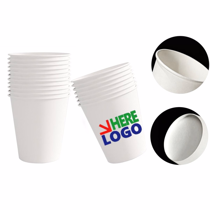 MOQ100 9oz Sturdy Disposable Paper Drinking Cup