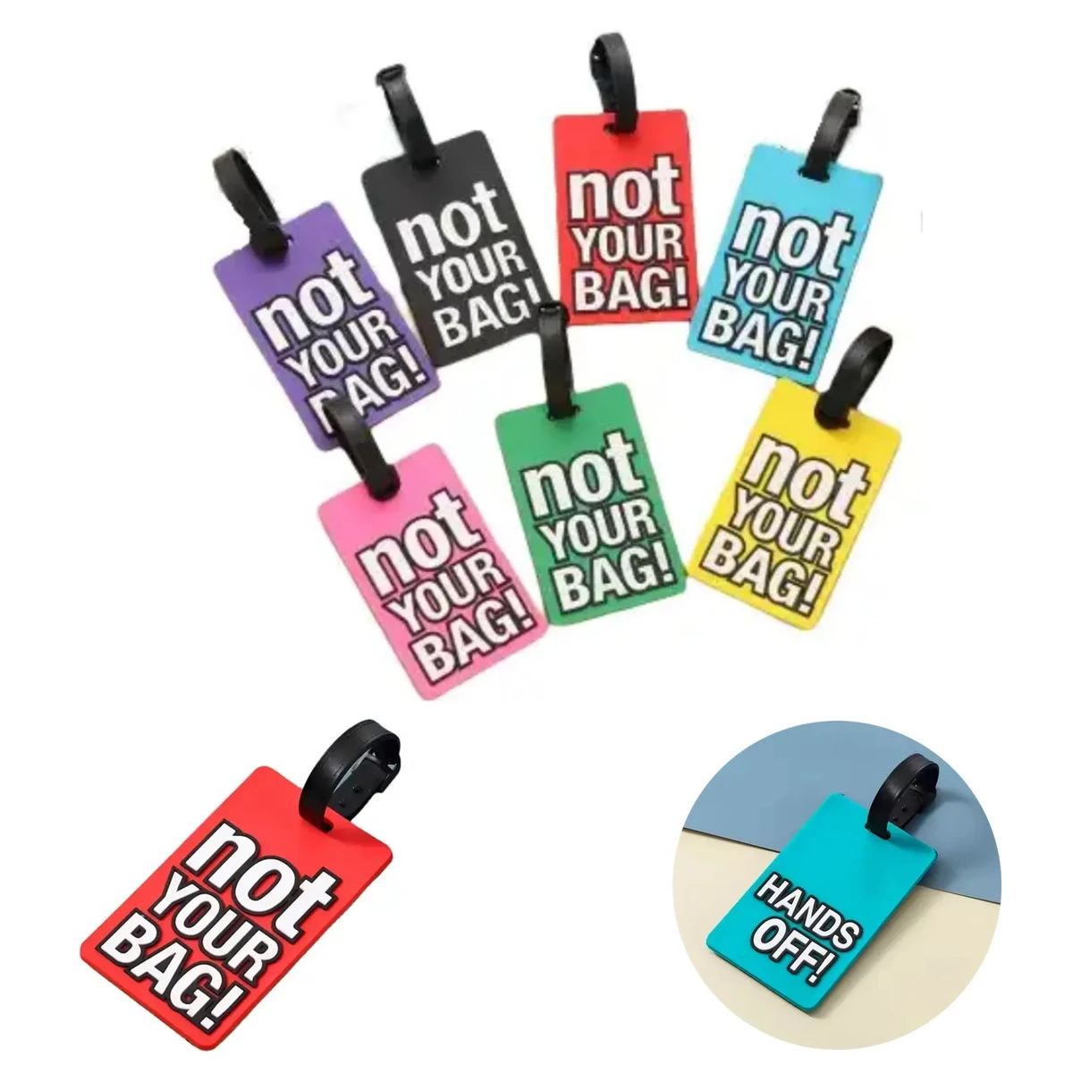 Custom Durable Soft PVC 2D Design Luggage Tag 1