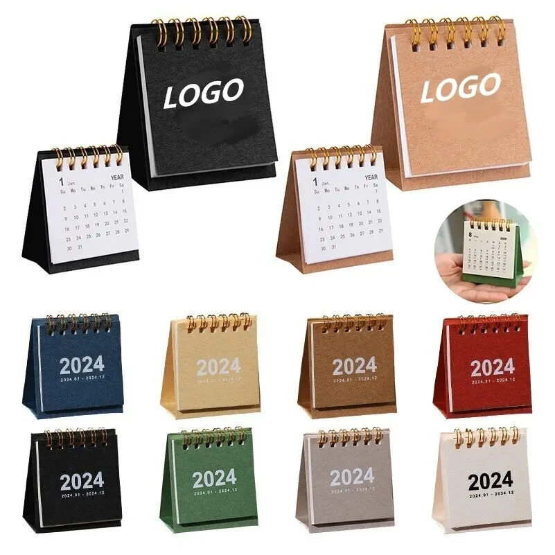 Kraft Paper Mini Desk Calendar Organizer 1