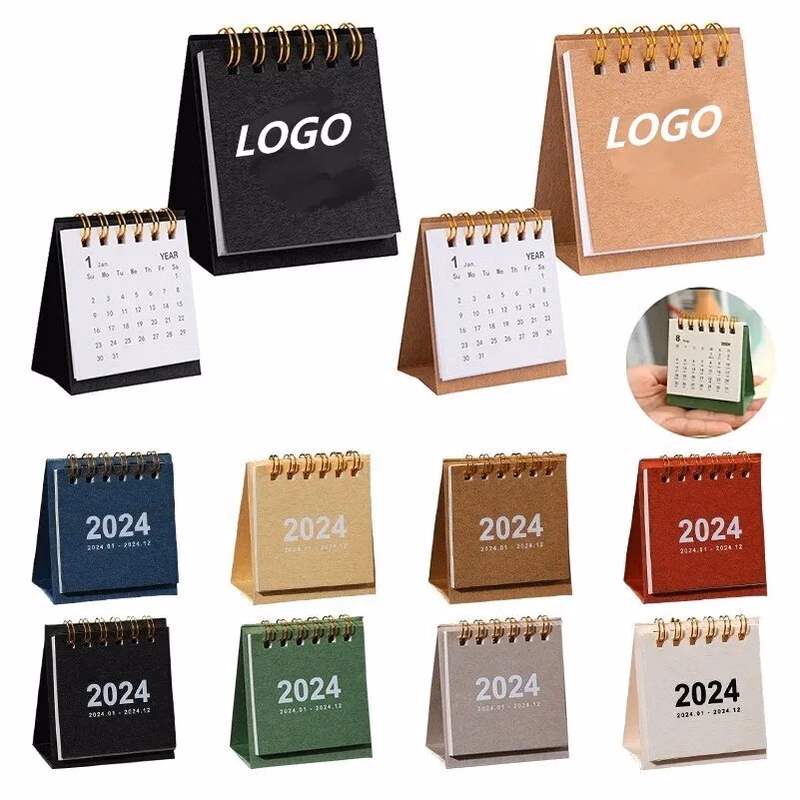Kraft Paper Mini Desk Calendar Organizer