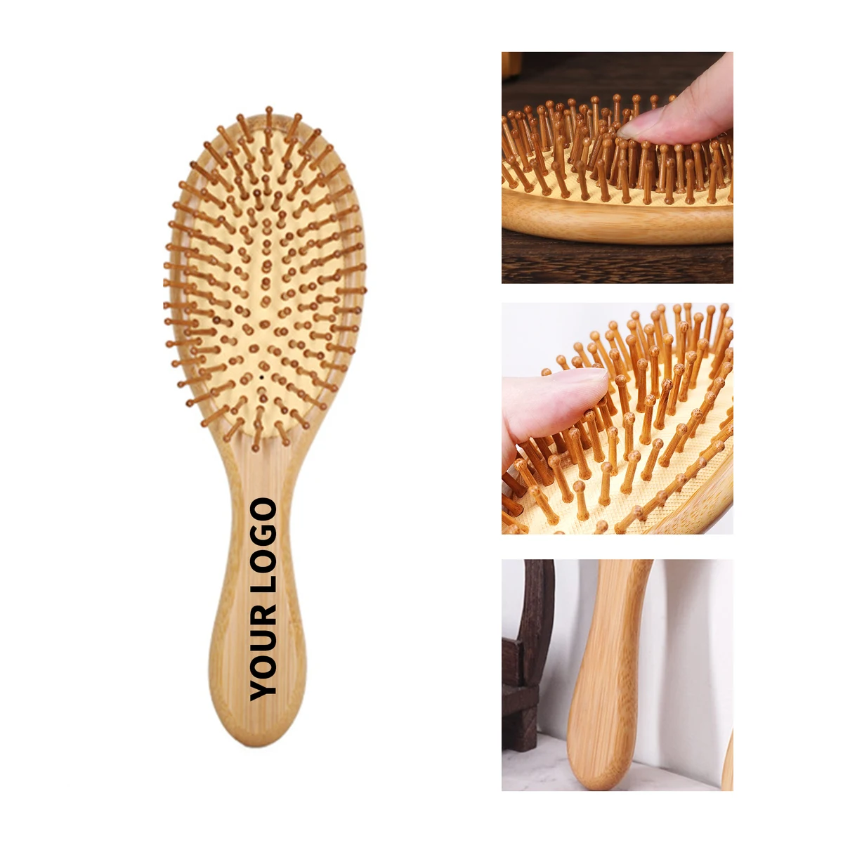 Bamboo Air Cushion Detangle Comb With Massage Pin 1