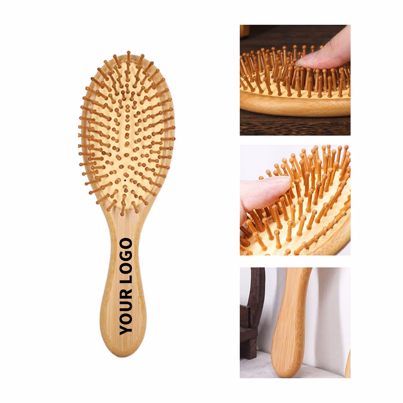 Bamboo Air Cushion Detangle Comb With Massage Pin