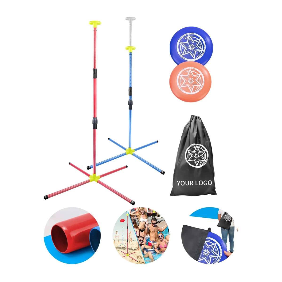 MOQ 50 Flying Disc Game Stand with Easy Assembly 1