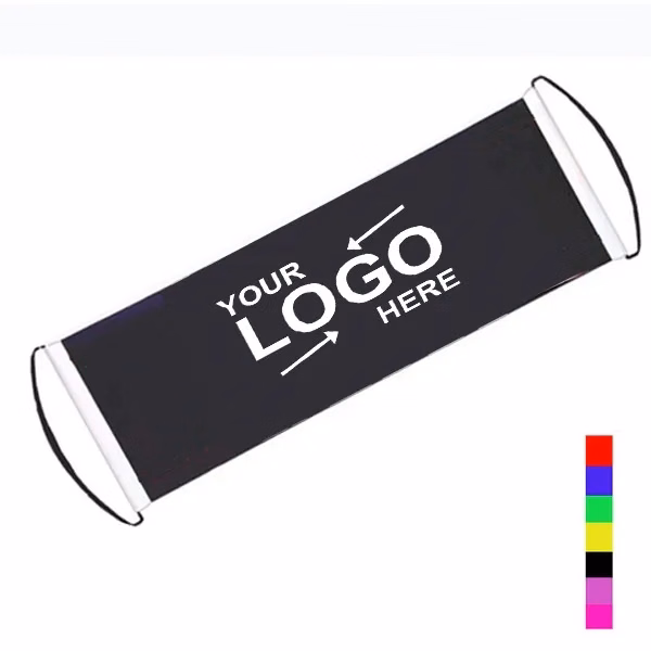 Custom Retractable Polyester Banner Flag 27.56 Inch — Trade Show & Event Promo