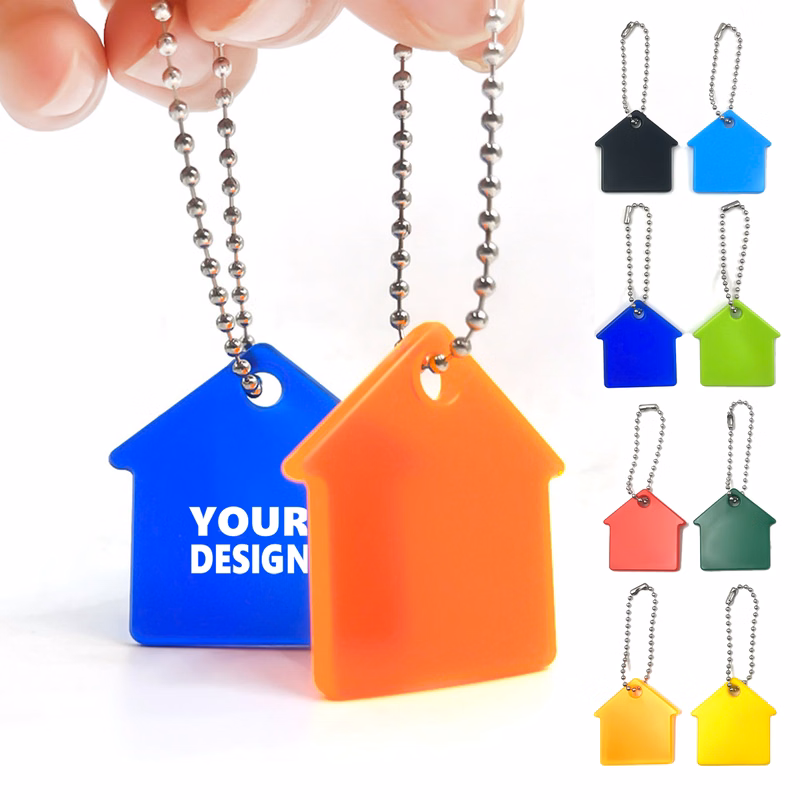 House Shaped Soft PVC Tag Keychain