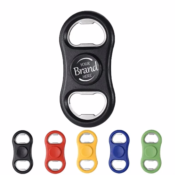 Custom Dual-Function Fidget Spinner Bottle Opener — 6-Color Bar Promo