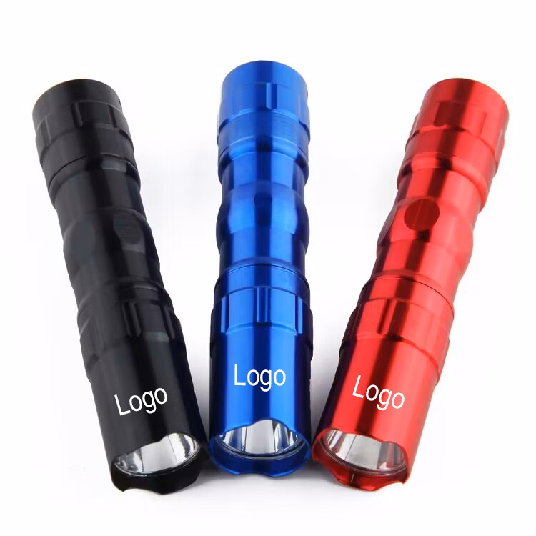 Mini LED Metal Flashlight With Battery