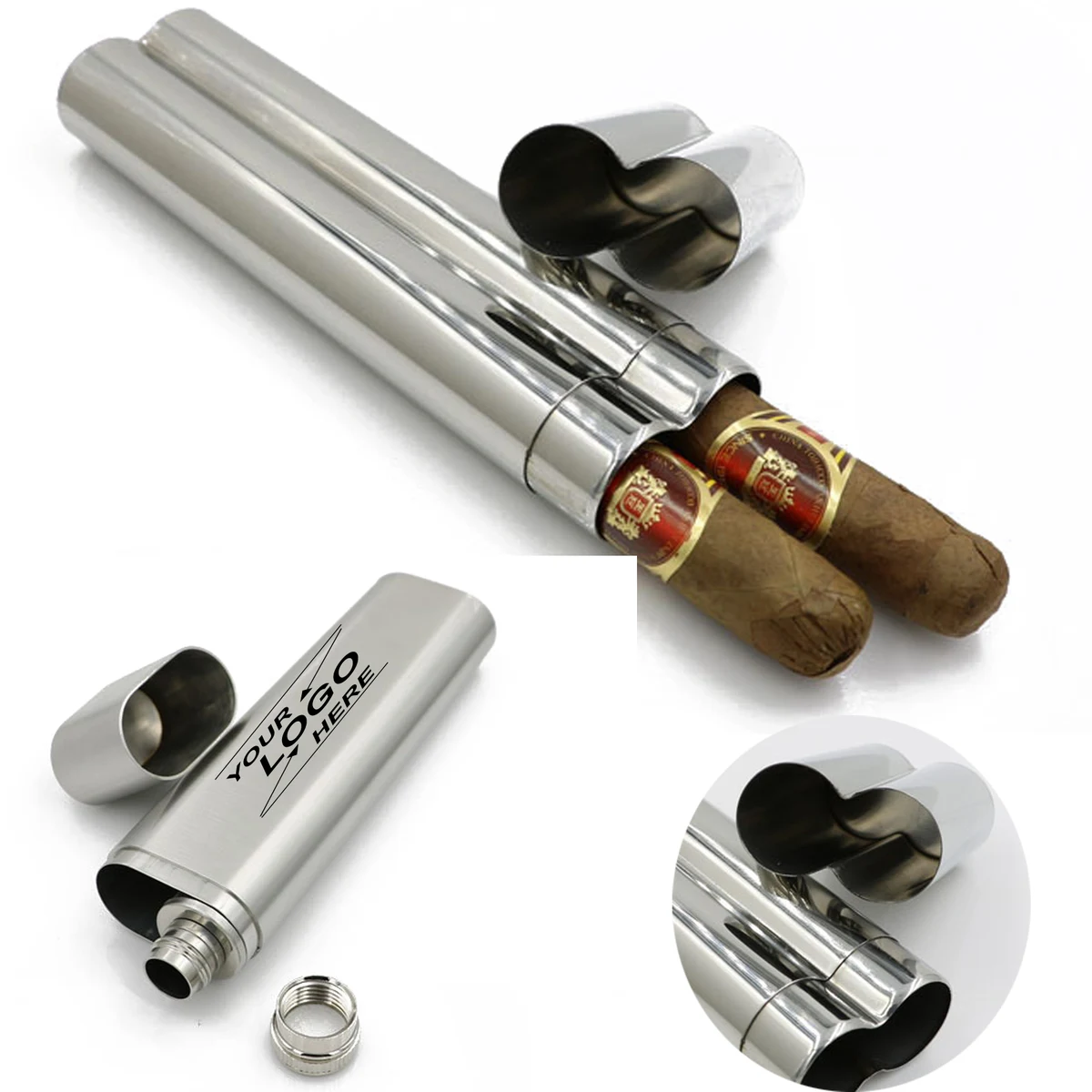 Cigar Tube Flask Holder 1