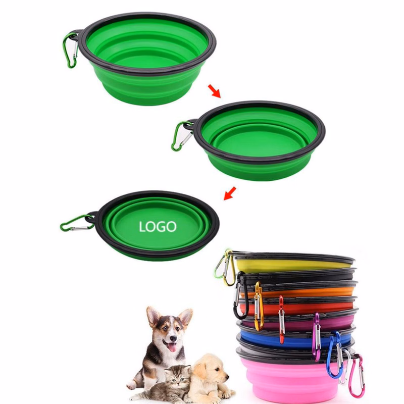 Portable Pet Folding  Bowl With Key Chain