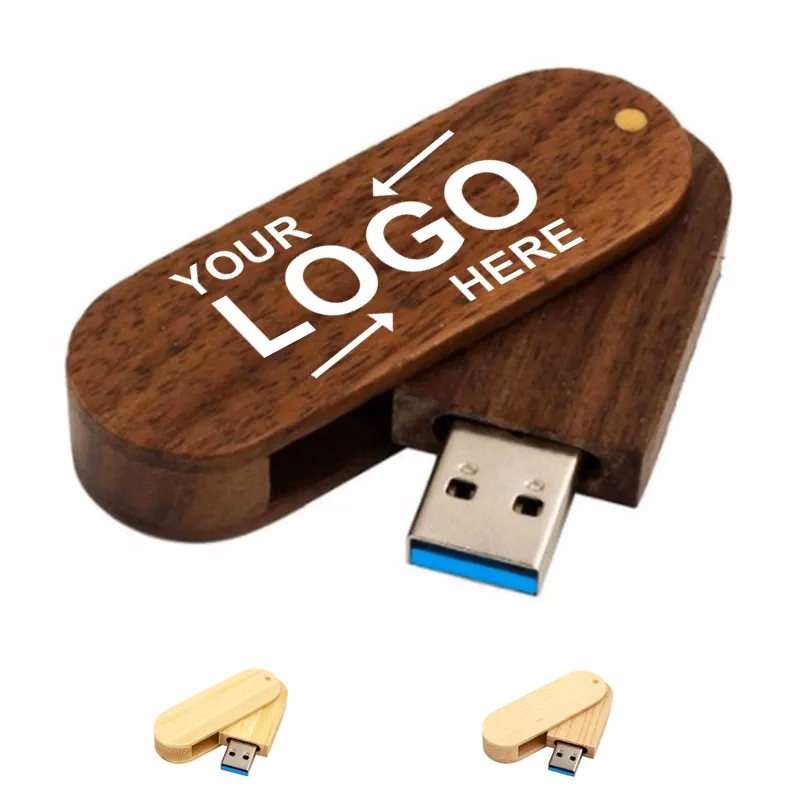 Bamboo Rotating Usb Drive
