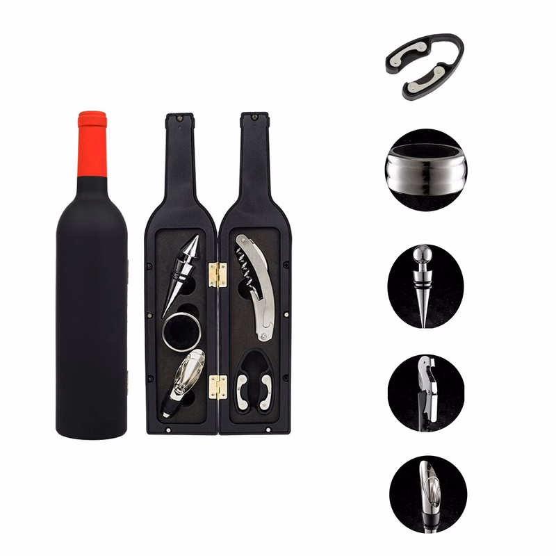Bottle-Shaped Wine Tool Gift Set