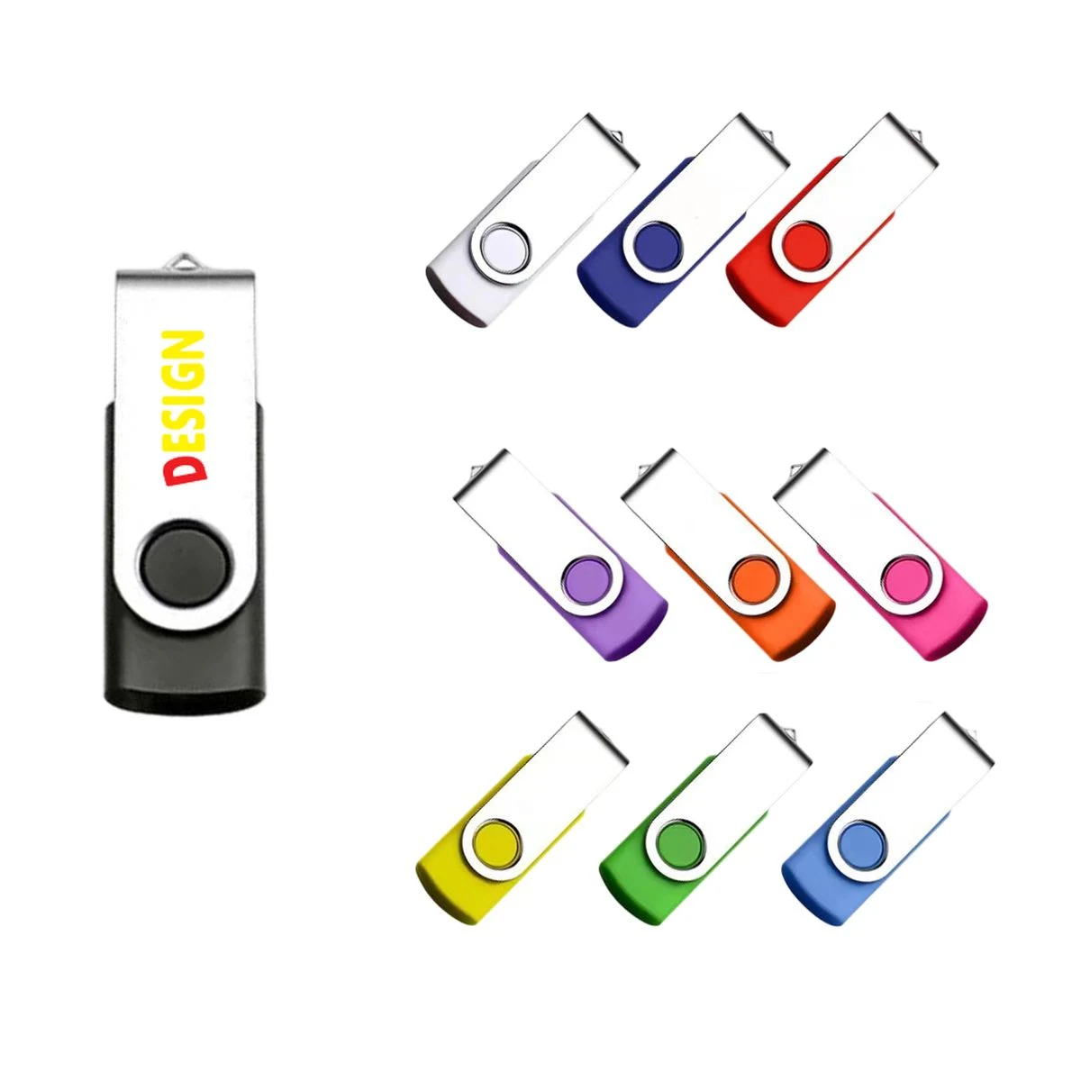8GB Rotating Flash Drive with Custom Logo for Giveaways 1