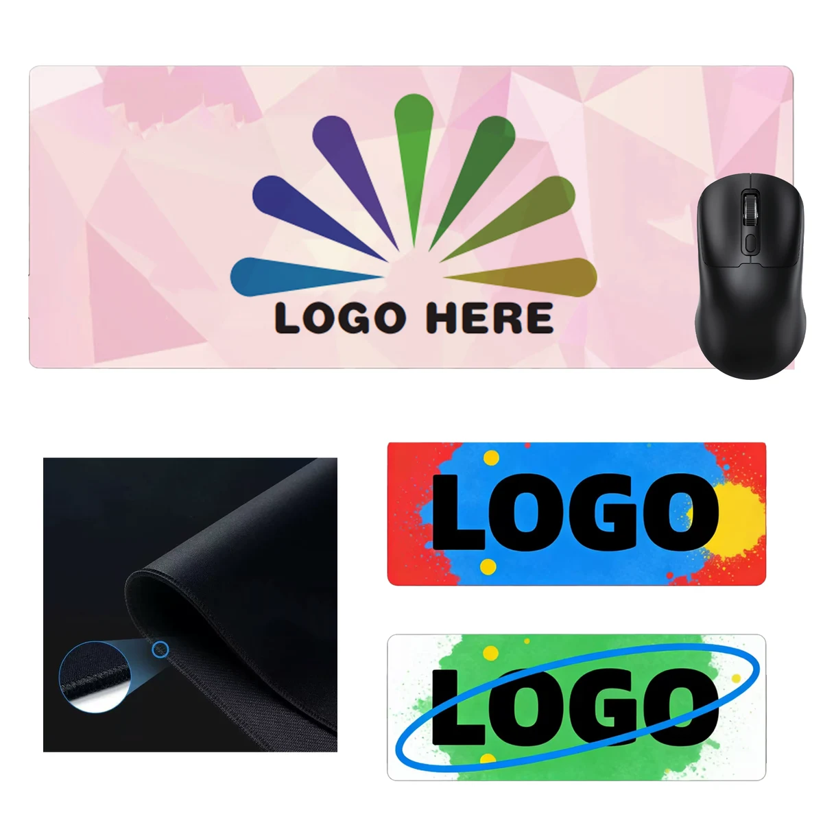 MOQ10 15.7" x 31.5" Rubber Mouse Pad 1