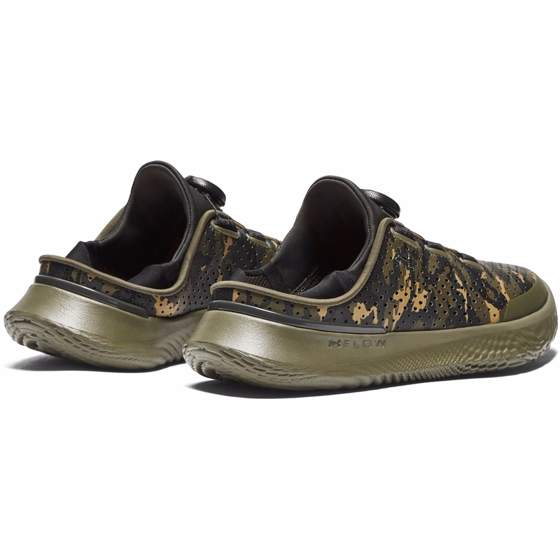 UA SlipSpeed Camo Grade School Training Shoes