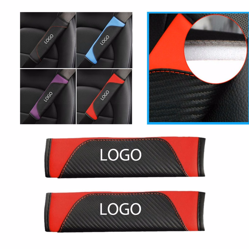 Custom Multi-Color Logo Acrylic Car Seat Belt Shoulder Pad For Anti-Chafe Comfort