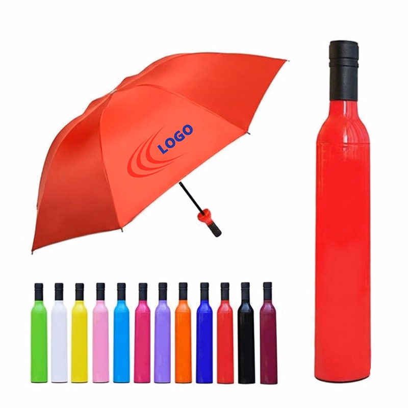 Customizable 38 in 8-Rib Wine Bottle Umbrella with Case