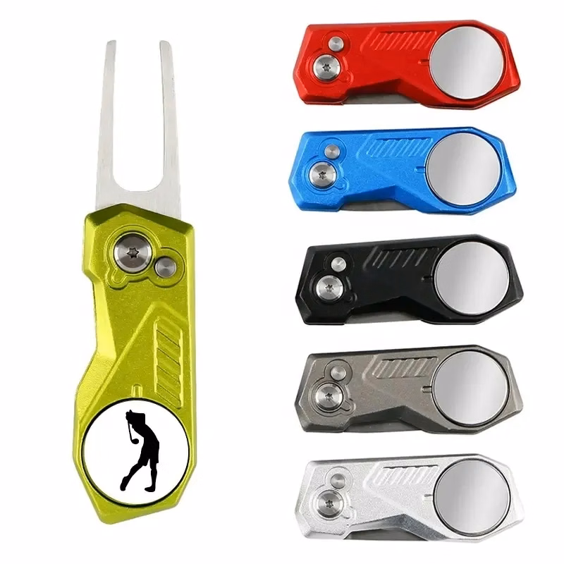 Foldable Metal Divot Tool with Ball Marker