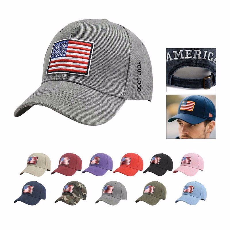 Adjustable American Flag Cap for Outdoor Wear