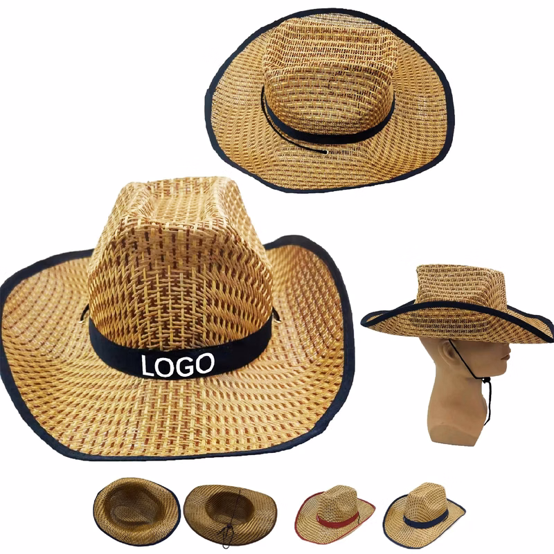 Outdoor Cowboy Straw Hat MOQ 50PCS