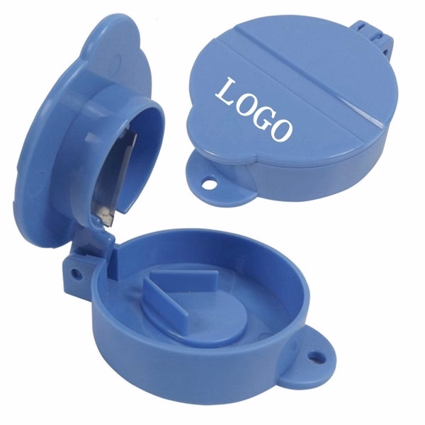 Pill Cutter Box With Keychain