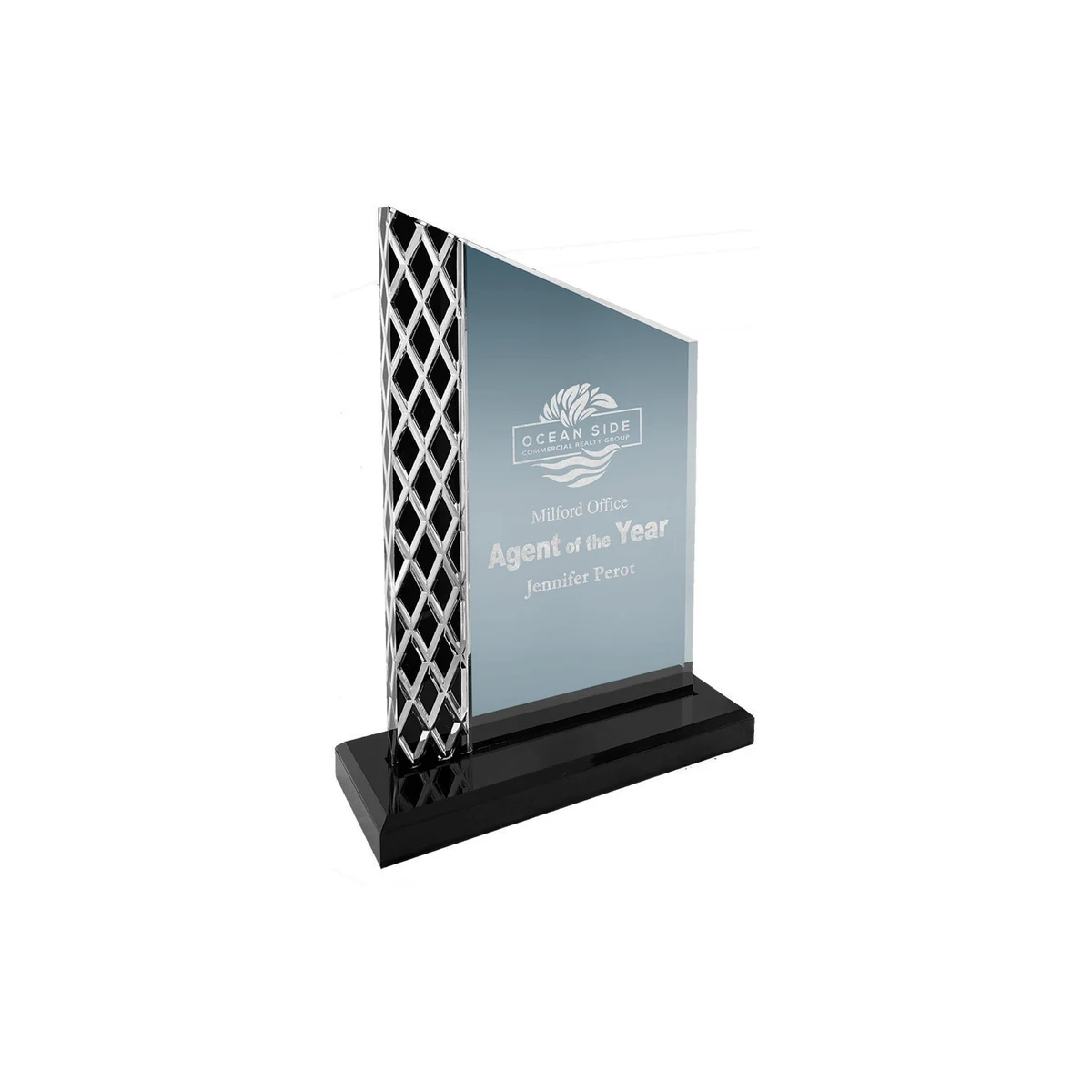 8" Black Unite Diamond Ice Acrylic Award 1