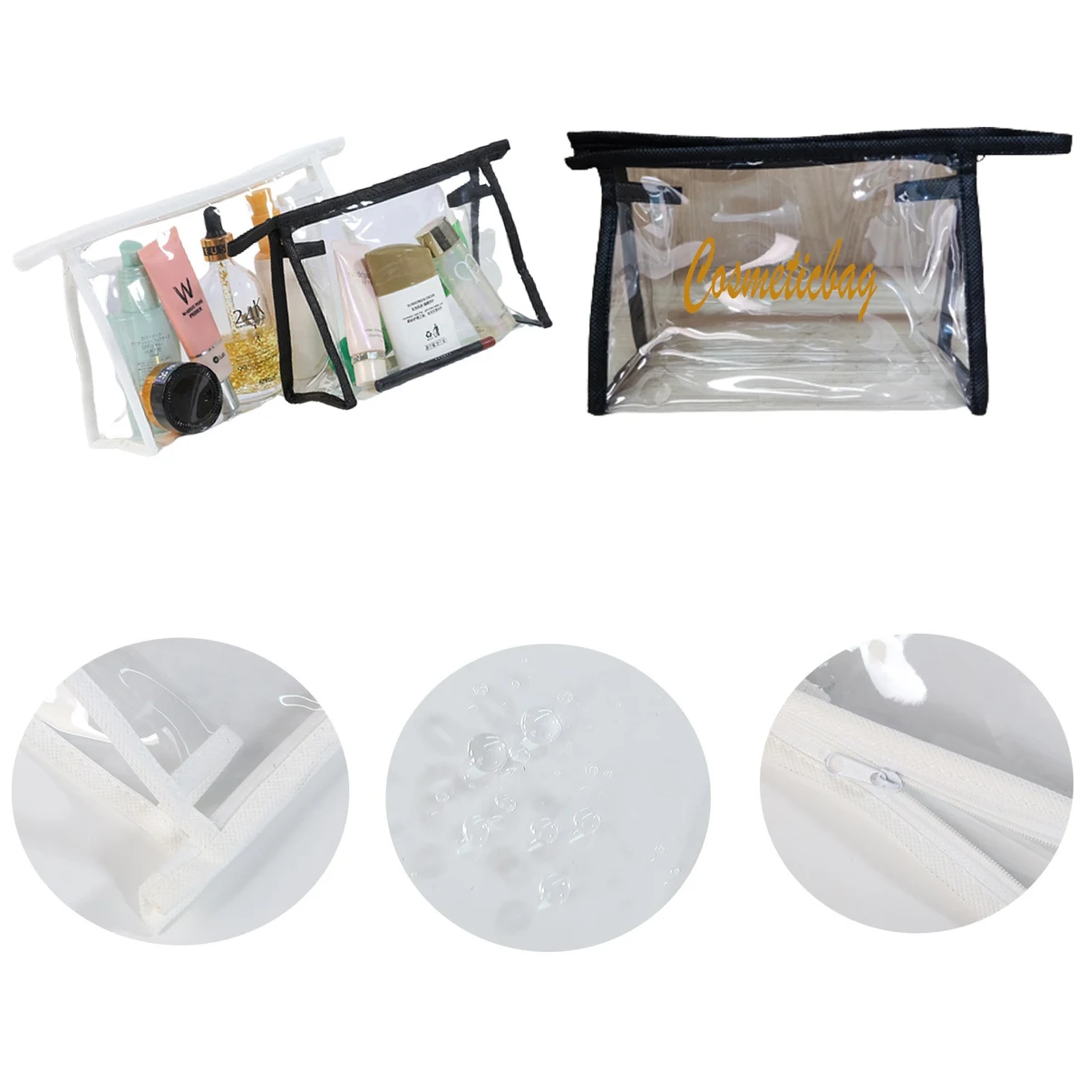 Transparent Waterproof Cosmetic Toiletry Bag 1