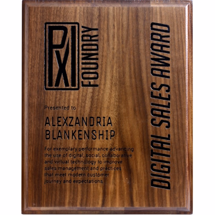 Walnut Wood Lasered Eco-Plaque (5"x7")