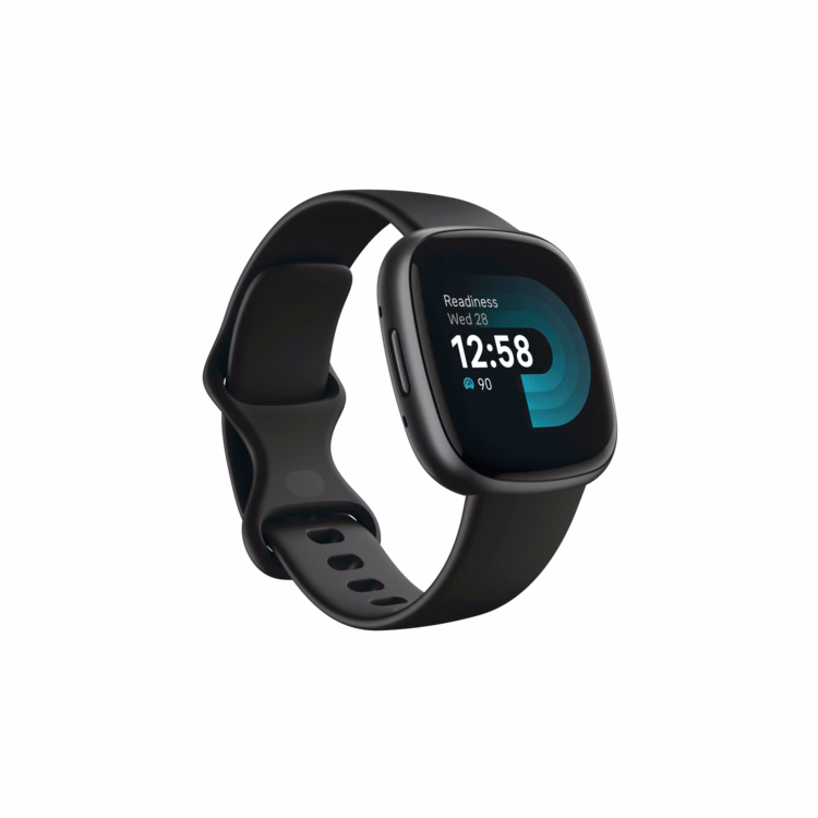 Fitbit Versa 4 Smartwatch - Black/Graphite Aluminum