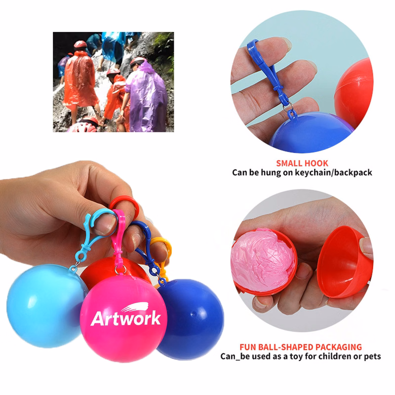 Ball Shaped Thickened Disposable Raincoat