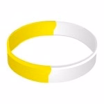 Embossed Segmented Color Filled Silicone Wristband Keychain