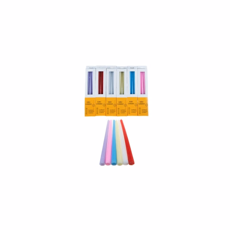 10" Taper Candles - Unscented 3 Pack Assorted Colors