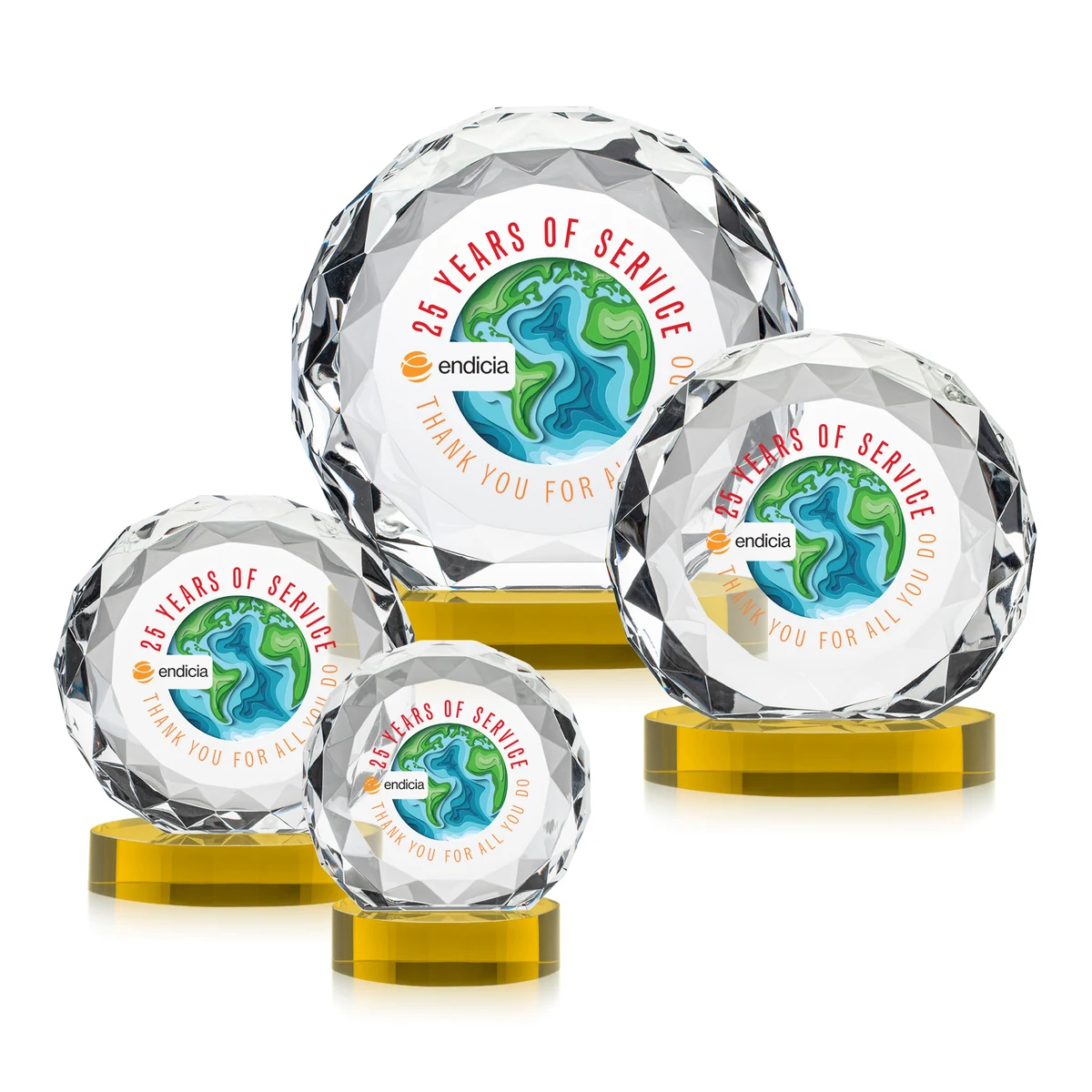 Seville VividPrint™ Award on Alberton Base - Gold 1
