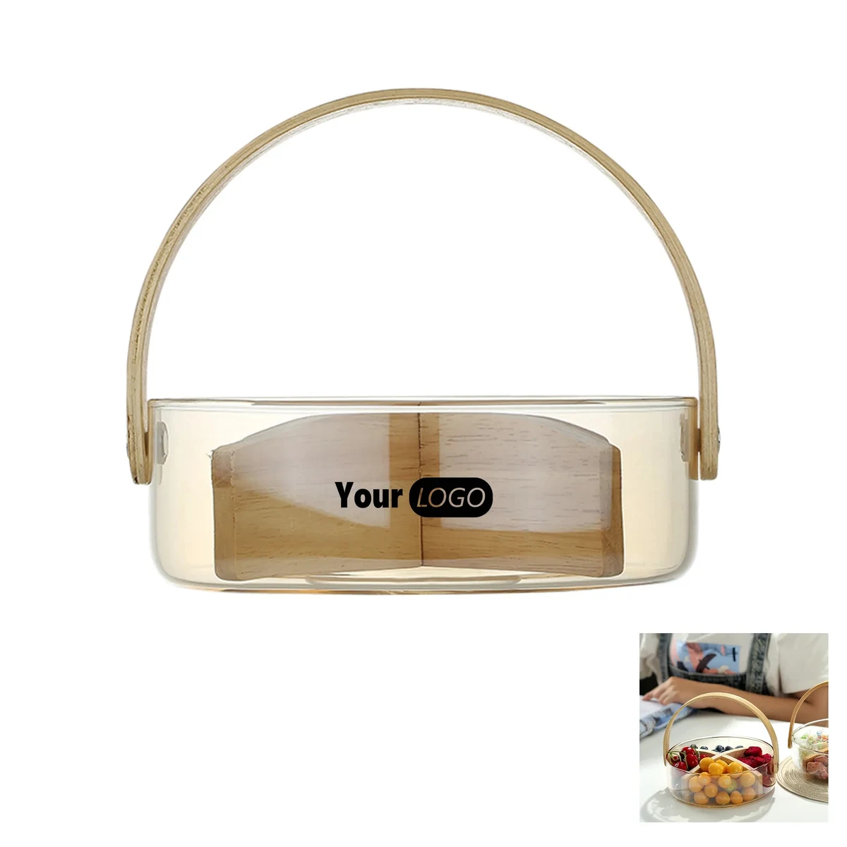 Glass Snack Serving Tray 1
