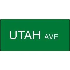 24" x 6" Custom Street Signs with reflective vinyl lettering on one side. 1