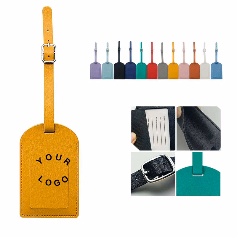 Classic PU Leather Luggage Label with Name Card