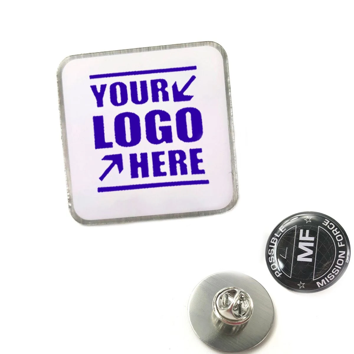 1" Printed Lapel Pin 1