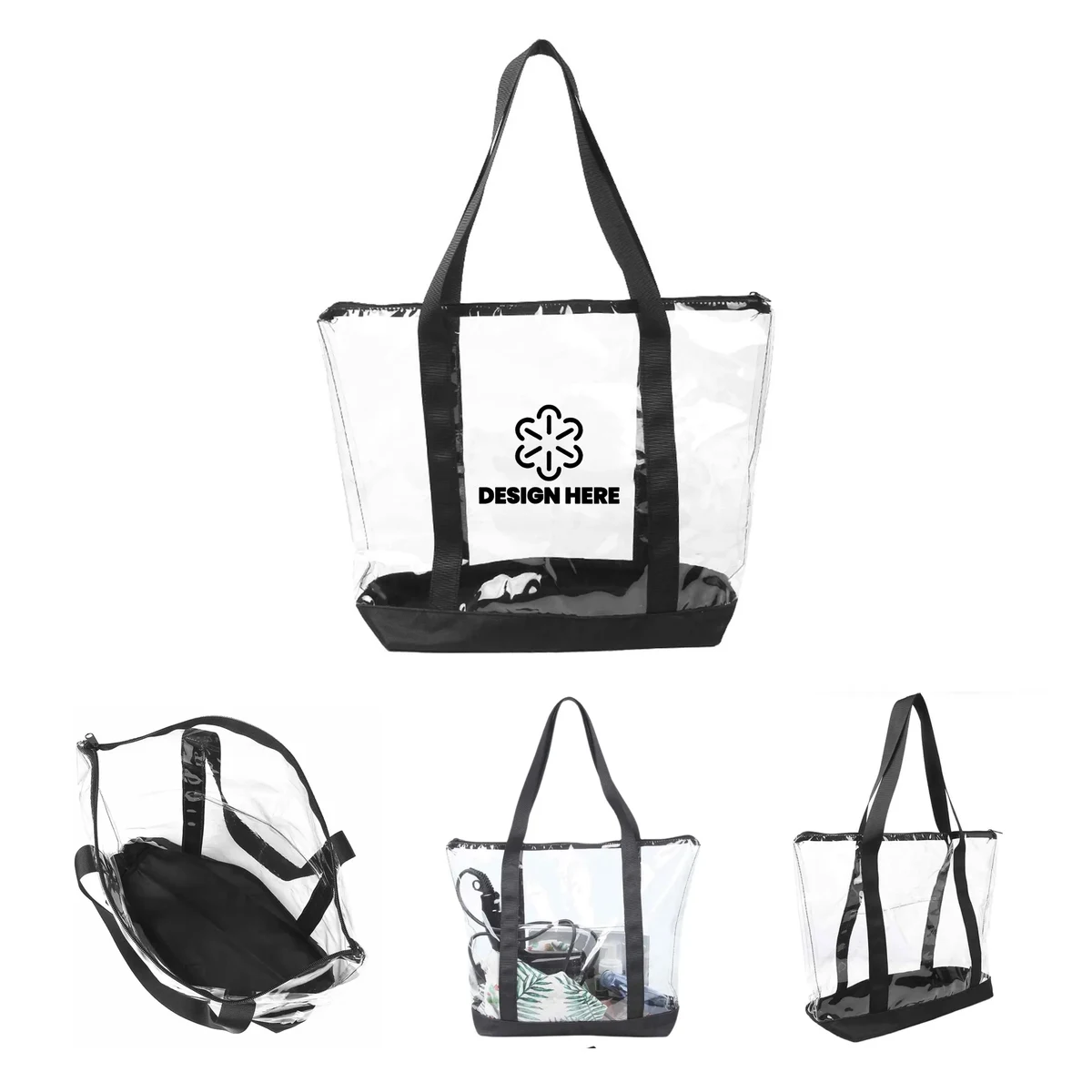 Transparent PVC Beach Bag Large Shopping Pouch 1