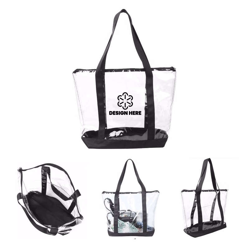 Transparent PVC Beach Bag Large Shopping Pouch