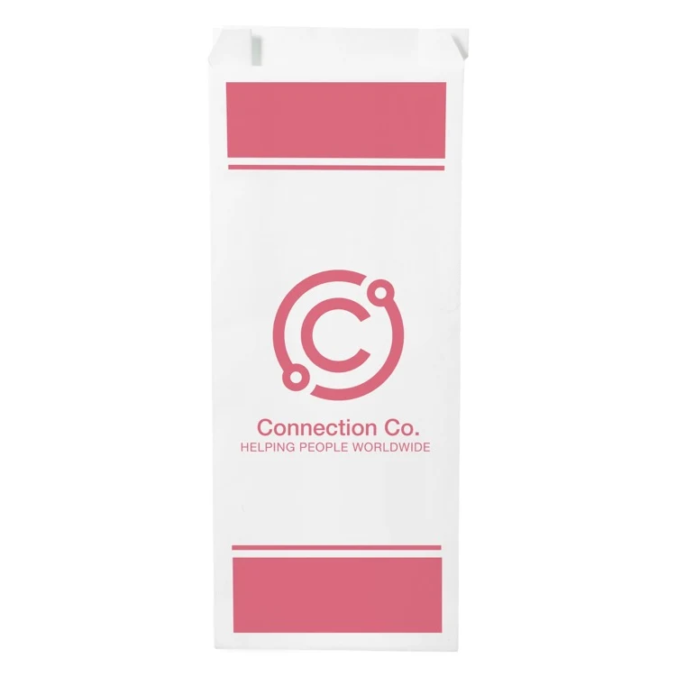 One Color 1-Sided Merchant Paper Bags with Gusset (5" x 12" x 2") 1