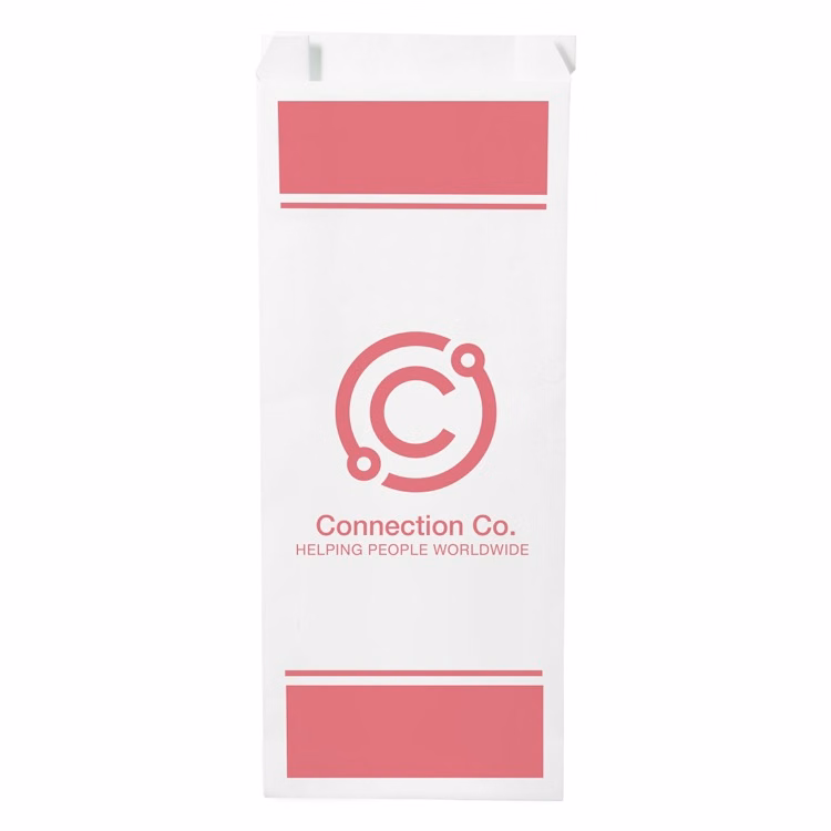 One Color 1-Sided Merchant Paper Bags with Gusset (5" x 12" x 2")