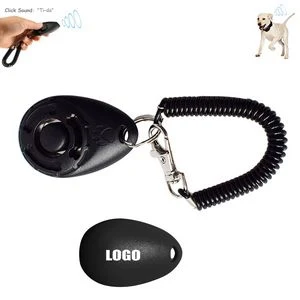 Durable Metal Pet Sound Clicker With Elastic Band 1