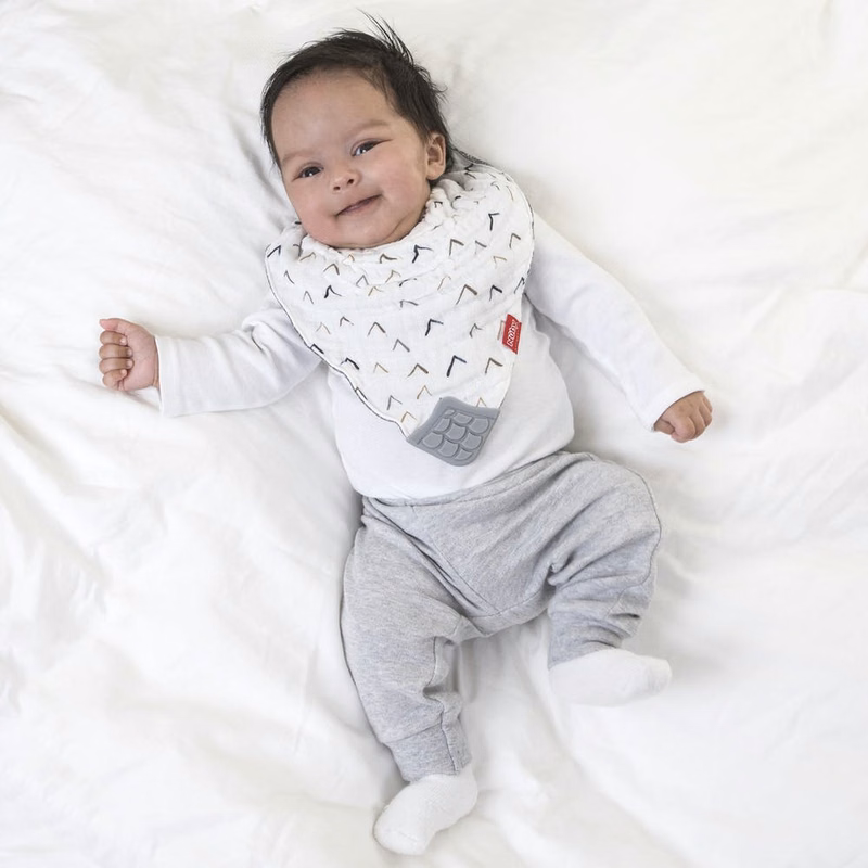 Nuby Muslin Bandana Bibs - Teether Attached 2 Pack